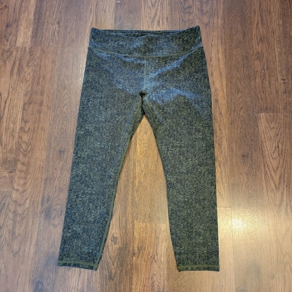 Fabletics Green Digi Camo Capri Legging medium